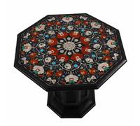 24 " Marmo Caffè Centrale Table Top Semi Precious Pietra Inserto Con Marmo Stand