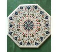 24 " Marmo Caffè Table Top Pietra Dura Handmade Inserto Arredo Casa