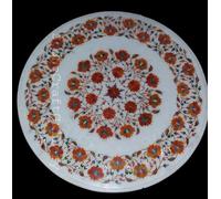 24 " Marmo Caffè Table Top Semi Precious Pietra Inserto Lavoro Arredo Casa E Da