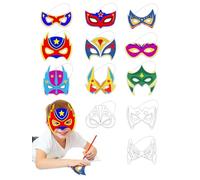 24 Maschere da Supereroi per Fai da Te, Supereroi, Semimaschere da Colorare, Maschere di Carta Vuote per Ragazze e Ragazzi - Natale, Compleanni, Carnevale, Superhero, Cosplay, Giochi