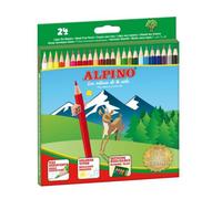 24 Matite Colorate Alpino AL010658 Mina Resistente 3mm Multicolore