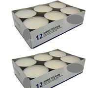 24 Maxi Tea Lights in Aluminium Container White, Jumbo Tea Lights / Candles, Scent Free, Catering Quality, (2 x Packs of 12 Maxi Tea Lights) by Kerzenparadies Jess