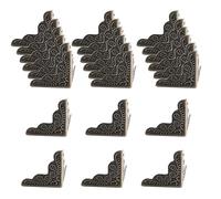 24 Metallo Angoli Paraspigoli,Protezione degli angoli della cassetta degli attrezzi,Tre Lati Protezioni Angolari Decorativi in Ferro Guardia Copertura del Bordo,per Gioielli Scatola Regalo Cornice