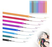 24 mine di ricambio, altezza 13 cm, punta 0,7 mm, compatibile con Legami e mine standard da 13 cm, inchiostro cancellabile, penne gel blu, nero, rosso, verde, viola, magenta, arancione, azzurro, 8