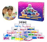 24 Mini Gioco di Pazienza, Rompicapo Giocattoli Educativi 3D Labirinto Cubo Pazienza, Gioco di Abilità per Bambini e Adulti, Mini Giochi Regalini Fine Festa, Stimola la Concentrazione