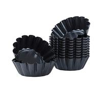 24 mini stampi per crostate, mini tortiere, mini tortine, torte, cupcake, biscotti, budini, muffin, stampi da cucina per torte, formaggio, dolci, quiche (6,5 x 4,5 x 3,2 cm)