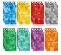 24 Mini Taccuini da Costruzione, Bomboniera per Festa di Compleanno in Mattoncini Riempitivi per Pinata Sacchetti da Regalo di Carnevale Quaderno per Diario Forniture per Scuola Insegnante