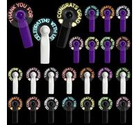 24 mini ventilatori portatili per ospiti, batteria LED, potenti ventagli personali, grazie per festeggiare con noi, regali per l'estate, spiaggia, matrimoni, baby shower, bomboniere (24, viola)