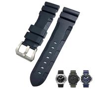 24 mm 26 mm Nature in gomma Canda per orologeria per Panerai Pam Silicone Red Blue Watch Strumenti di braccialetti impermeabili