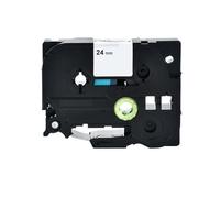 24 mm, compatibile con nastri for etichette for cavi flessibili Brother Tze-FX251 Nastro laminato multicolore Tze for stampanti P-touch(Black on white)