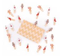24 mollette numerate per calendario dell'avvento per creare il proprio calendario artigianale Gonks Santa