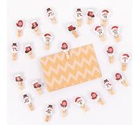 24 mollette numerate per calendario dell'avvento per creare il proprio calendario artigianale Gonks Santa