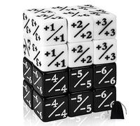 24 MTG Pollen Counter D6 Dadi in Nero e Bianco - Magic The Gathering Glitter Loyalty Cube con finitura marmo stellato per accessori da gioco con carte CCG