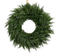 24 "Norfolk Pine Corona di Natale per Porta d'ingresso - Grande Corona verde artificiale per parete, portico o decorazione per feste all'aperto al coperto (ghirlanda combinata)