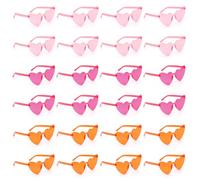 24 occhiali da sole a forma di cuore rosa arancione sfuso addio al nubilato occhiali da sole senza montatura occhi di gatto occhiali da festa in plastica arancione decorazioni rosa per donne damigella