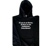 24 ore in un Giorno. 24 b Felpa con Cappuccio Simpatica