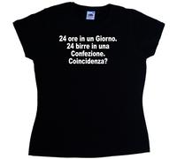 24 ore in un Giorno. 24 birre Maglietta Donna Simpatica
