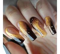 24 Oro Pressa Unghie Losateri Bara Quadrate False Coperte Complete In Attesa Per Un Chiodo Acrilico Da Donna