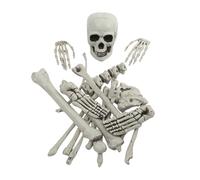 24 ossa di scheletro di Halloween e per Halloween o decorazione a terra Vkz104 (bianco, 40 x 20 x 12 cm)