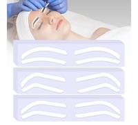 24 paia di adesivi per sopracciglia, 3 forme, per aerografo, per mappare le sopracciglia, nastro ausiliario per la colorazione delle sopracciglia, trucco per colorare il trucco, stencil adesivi usa e