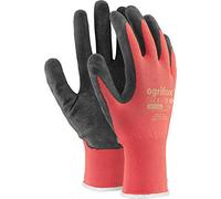 24 paia di guanti da lavoro, rivestiti in lattice durevole, con salda presa di sicurezza, adatti per giardinaggio, L - 9, Black / Red, 60