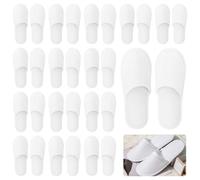 24 paia di pantofole per hotel: in spugna bianca, con dita chiuse, 4 mm, unisex, per hotel, per centri di bellezza, benessere, medici, hotel