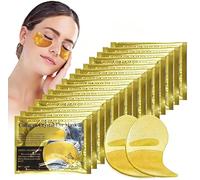 24 Paia Idratante Patch Occhi,24K Oro Maschera occhi per idratanti e leviganti,lenitiva occhi maschera per Cura Del Contorno Occhi,Cura della pelle maschile e femminile(Giallo)
