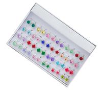 24 paia / scatola regolabile lega di diamanti giocattoli per bambini anelli