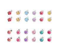 24 paia / scatola regolabile lega di diamanti giocattoli per bambini anelli