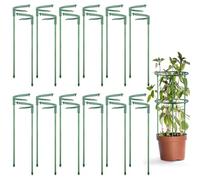 24 pali di supporto per piante, impilabili a 3 livelli, supporto per fiori da giardino, pali semicircolari, gabbie per pomodori, anelli di supporto per piante rampicanti, verdure, fiori e frutta