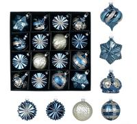 24 Palline di Natale 6cm Plastica Multicolore Decorazioni | Set da 24 ornamenti in plastica robusta 7 vivaci Ideali per casa ufficio o natalizi