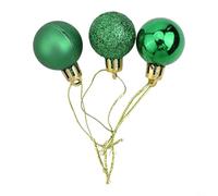 24 palline di Natale decorative per matrimoni e feste, in plastica infrangibile, con finiture miste, per la decorazione della casa (verde scuro)