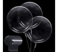24 palloncini Bobo da 50,8 cm, grandi palloncini trasparenti Bobo da 50,8 cm, rotondi, trasparenti, riempibili, per fai da te, baby shower, matrimoni, anniversari, festival, decorazioni romantiche
