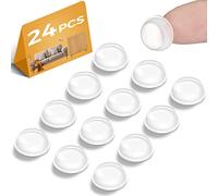 24 Paraurti in Silicone Tamponi Adesivi Fermaporta Trasparenti per Armadietti Imbottiture per Porte Protettore Sbattere Puntini Silicone a Chiusura Morbida Pastiglie per Mobili, Cilindrico