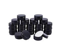 24 Pcs 10ml Round Aluminum Tins Jars Metal Storage Containers Black Travel Empty Aluminum Tins Cans with Screw Lid for Making Candles Arts Crafts