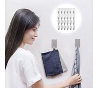 24 Pcs Appendiabiti Adesivi Attaccaglie Adesive Ganci Appiccicosi