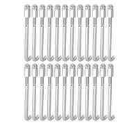 24 PCS Banjo Gancio Staffe Banjo Dadi Set Accessorio Rotondo Argento Banjo Dadi Set Accessori Per Strumenti Musicali Gancio Staffe