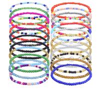 24 Pcs Cavigliere Per Donna Catene Alla Caviglia Bracciale Di Perline Colorate