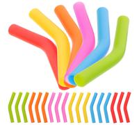 24 Pcs Copertura in Silicone Cannuccia Coperture Punte Di Tappi Cannucce