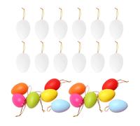 24 Pcs Decorazione Pasquale Uova Di Fai Da Te Plastica Ciondolo Appeso in