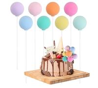 24 PCS Decorazioni per Torte a Palline, Mini Palloncini Cake Topper, Palla Foam Ball Torta Cupcake, Topper Torta Compleanno, palline Decorative Fai da Te, Decorazioni Torta Compleanno