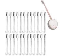 24 Pcs Dureble Silver Banjo Hooks Accessori per Strumenti Musicali Cromati per i Giocatori Ukulele
