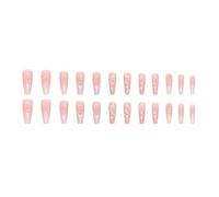 24 Pcs Long Coffin False Nails Copertura Full Cover Acrilico Pressa Nail Art FINCIPA FINECCHIO Long Press On Full Cover Acrilic Stick On Kit Kit
