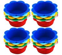 24 Pcs Stampo in Silicone Per Cupcake Muffin Stampi Da Forno Pirottini