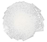 24 Pcs Stencil Riutilizzabili Progetti Fai Da Lettere Piccole Disegno