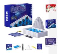 24 Pedine Resistenti e Antiscivolo, Scacchi Magnetici Natale 2024 - Gioco di Strategia con Scacchiera Magnetica, Edizione per Feste in Famiglia e Viaggi (24 Pietre - Scacchiera di spugna)