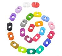 24 pennarelli in silicone per bicchieri da vino, per feste, cocktail e cene, identificatori per il monitoraggio delle bevande