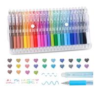 24 Penne Gel Cancellabili Colorate, 0,7 mm Penne Gel Cancellabili, Penne a Sfera Cancella-bili con Gomma, Set di Penne Roller Cancella-bili, Fanno Sparire Gli Errori, per Disegno, Scrittura, Ufficio