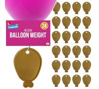 24 pesi per palloncini a elio, in plastica dorata, per palloncini, peso per palloncini a elio, pesi per palloncini dorati, pesi per baloon, accessori per feste