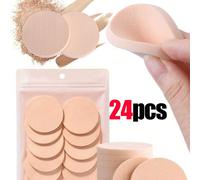 24 pezzi/12 pezzi/6 pezzi/1 pezzo - Spugna per il viso da usare sia asciutta che bagnata, spugna per il trucco morbida e rotonda, adatta per fondotinta e cipria libera, si sfuma delicatamente per un r